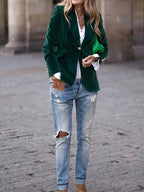 Isla - Elegante fluwelen blazer