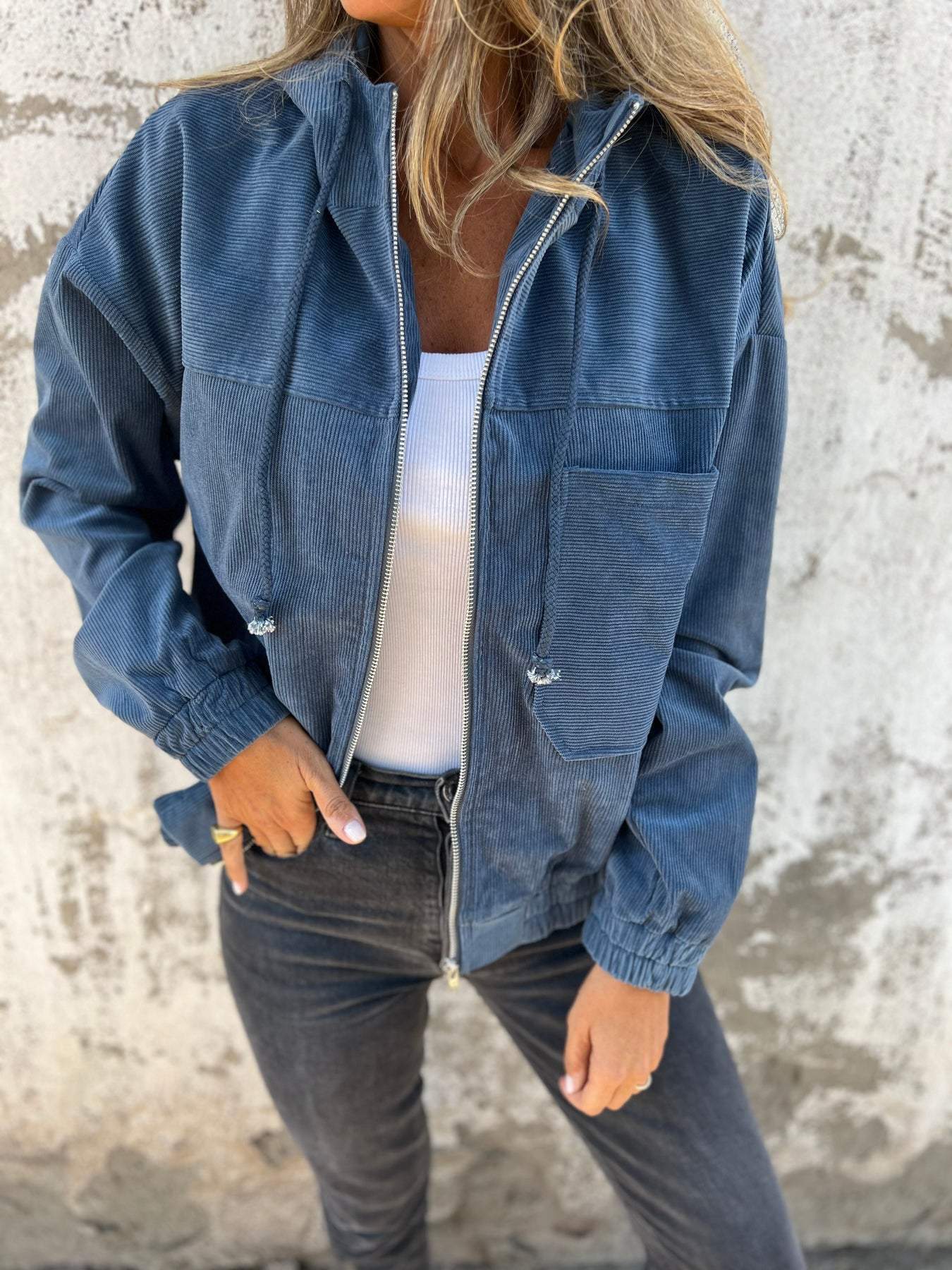 Audrey - Casual jas met capuchon