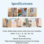 Bequeme blau gestreifte Hose mit Seitentaschen