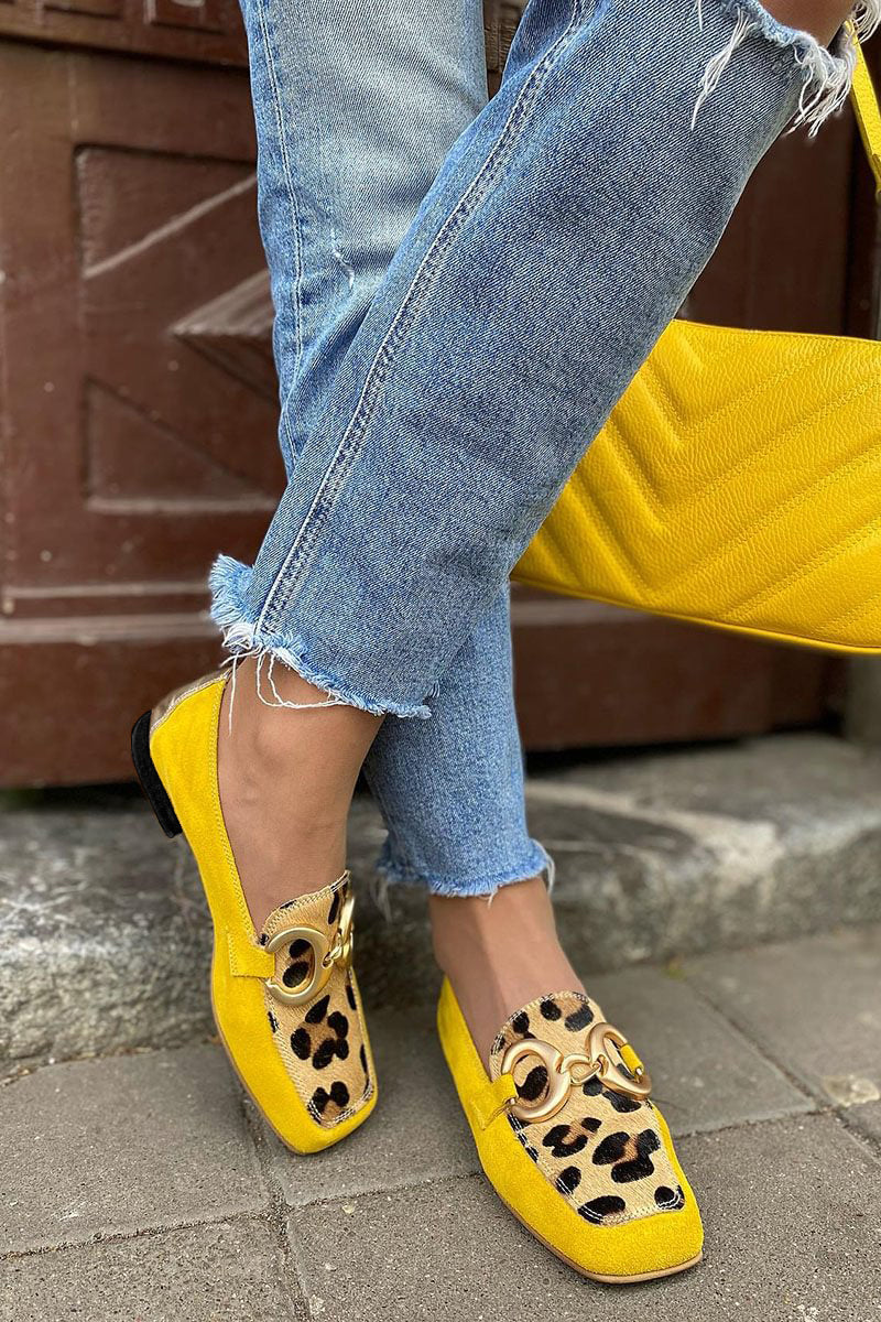 Caia™ – Mocassins met luipaardprint