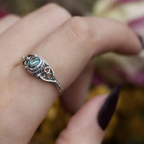 Regenboog Schelp Filigraan Design Ring