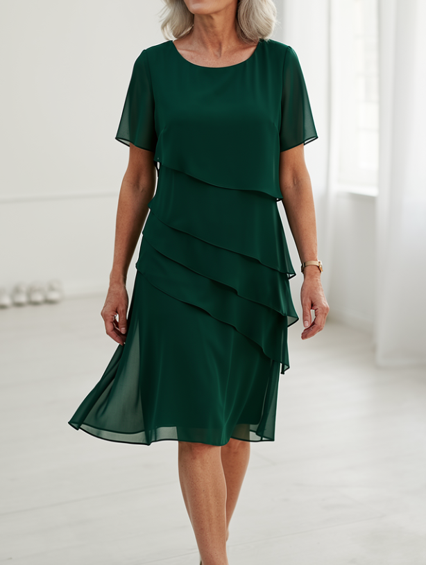 Linda™ - Elegantes Komfort-Rüschenkleid