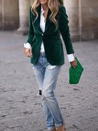 Isla - Elegante fluwelen blazer