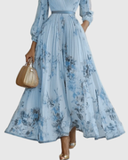 Siena™ - Elegante Plissee Maxi Kleid