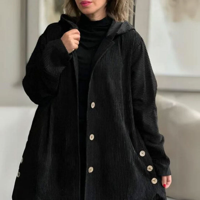 Jaze - Lässige Cord-Hoodie-Jacke für den Herbst