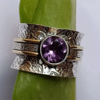 Boheemse kristallen meditatie ring