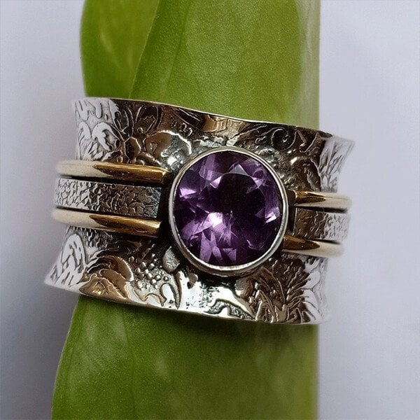Boheemse kristallen meditatie ring
