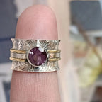 Boheemse kristallen meditatie ring