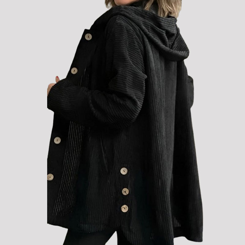 Jaze - Lässige Cord-Hoodie-Jacke für den Herbst