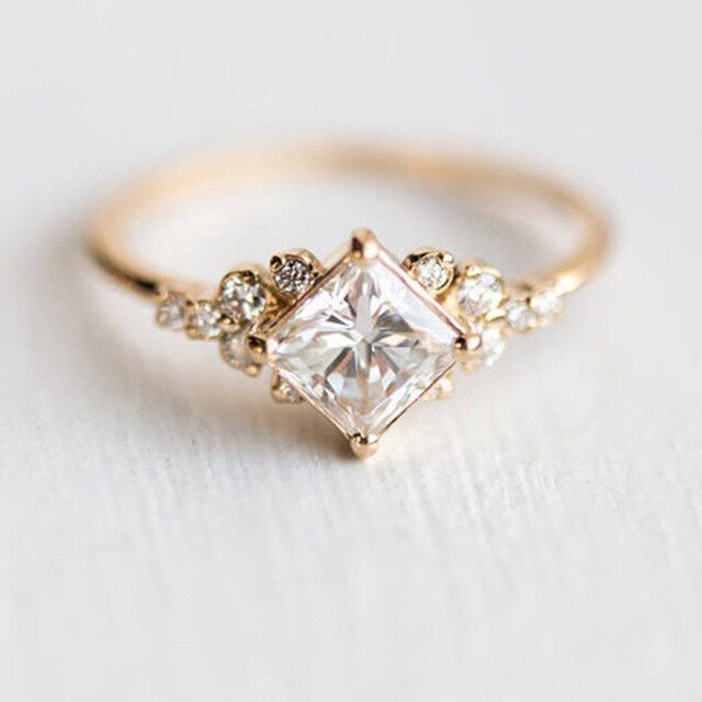 Luxe ring met zirkonia van goud en zilver