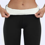 Warme winterlegging met lamswol voor dames