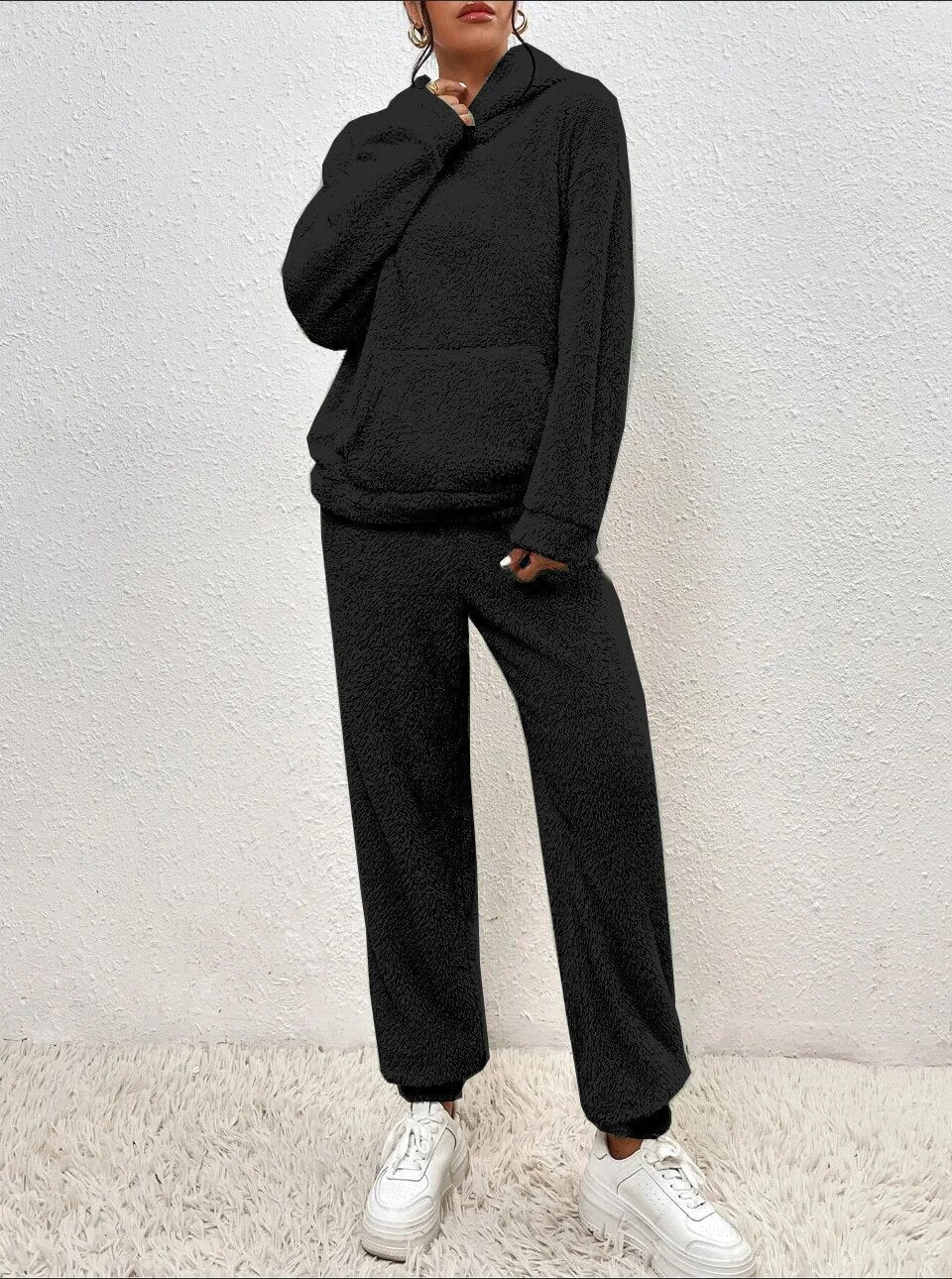 Zacht dames teddy-jumpsuit met capuchon - Zacht & Warm