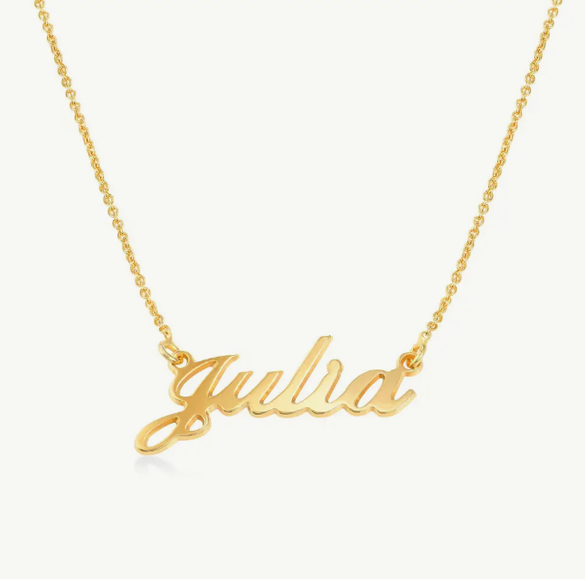Exclusieve handgemaakte naamketting met persoonlijke gravure naar wens
