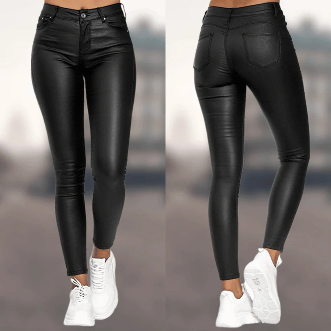 NOIR – Lederlook Hose