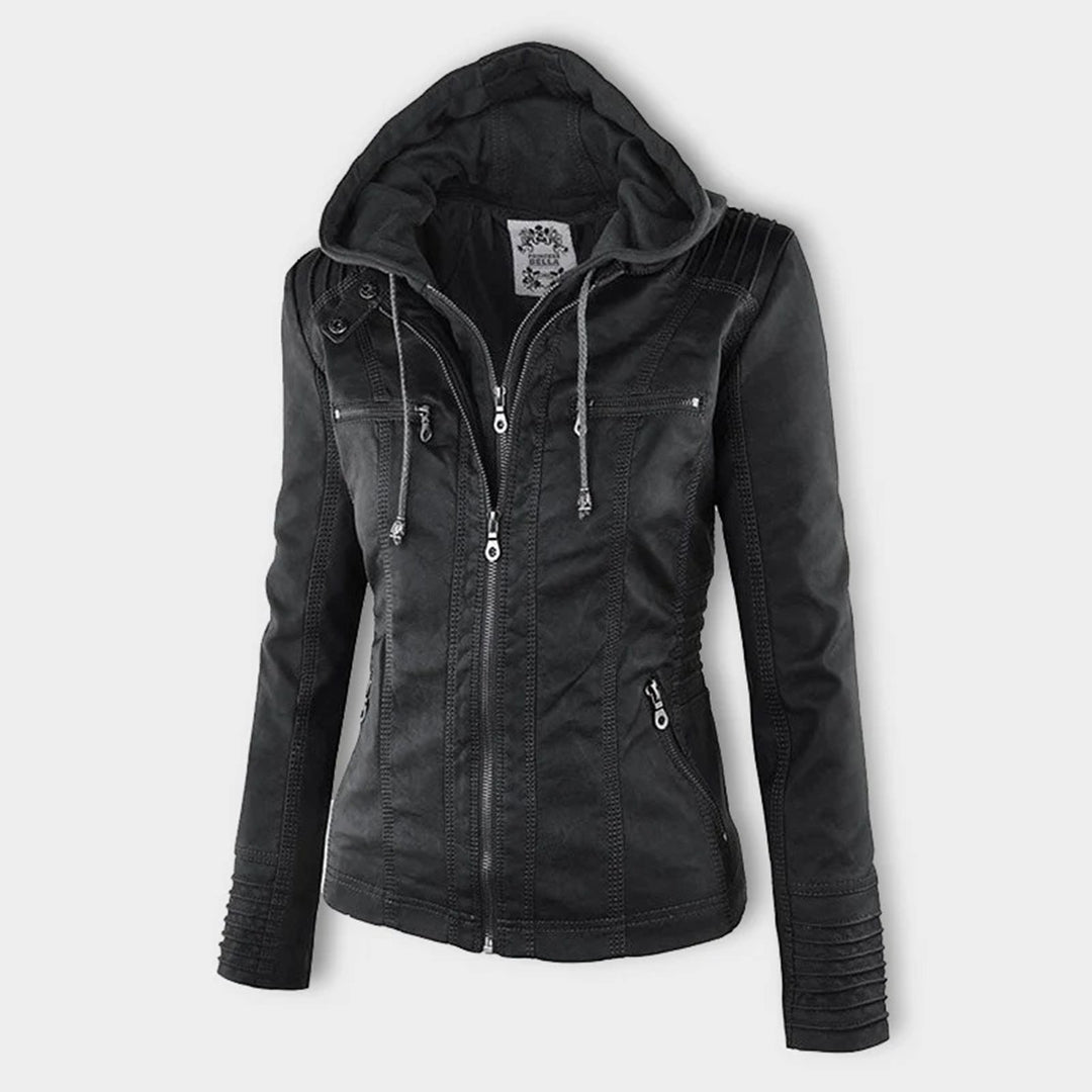 Gia - Leren bikerjack