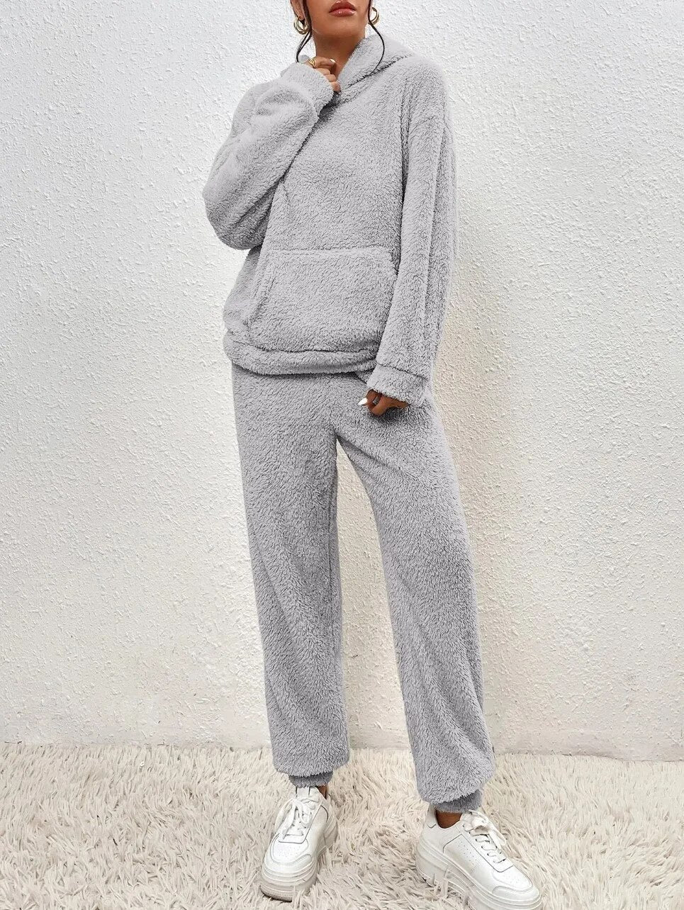 Zacht dames teddy-jumpsuit met capuchon - Zacht & Warm