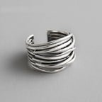Verstelbare Layée-ring van zilver