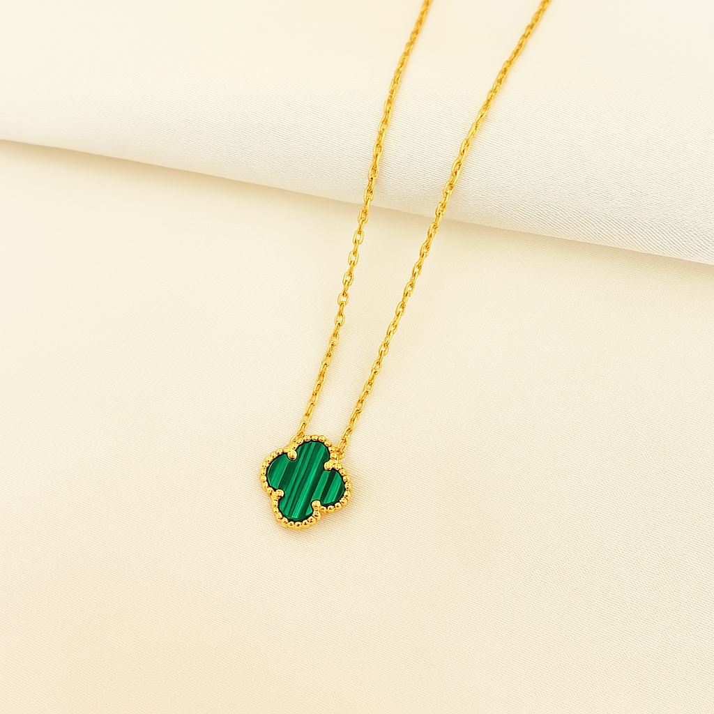 Gouden klavertjevier ketting