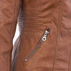 Gia - Leren bikerjack