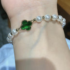 Smaragdklaver kralenarmband