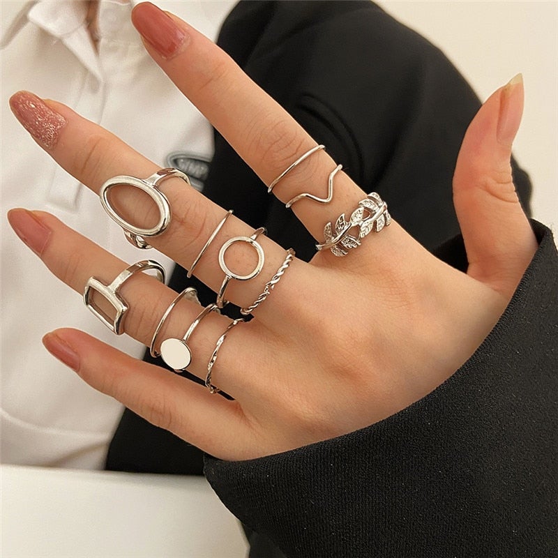 Pak 11 ringen van zilver