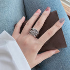 Verstelbare Layée-ring van zilver