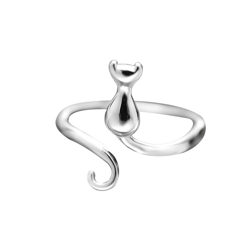 Zilveren kater in Boots Ring