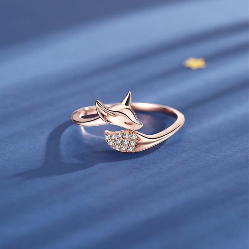 Rose Zilveren Vos Ring