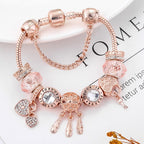 Rose Dreamcatcher-armband met bedels in sterling zilver Inbegrepen