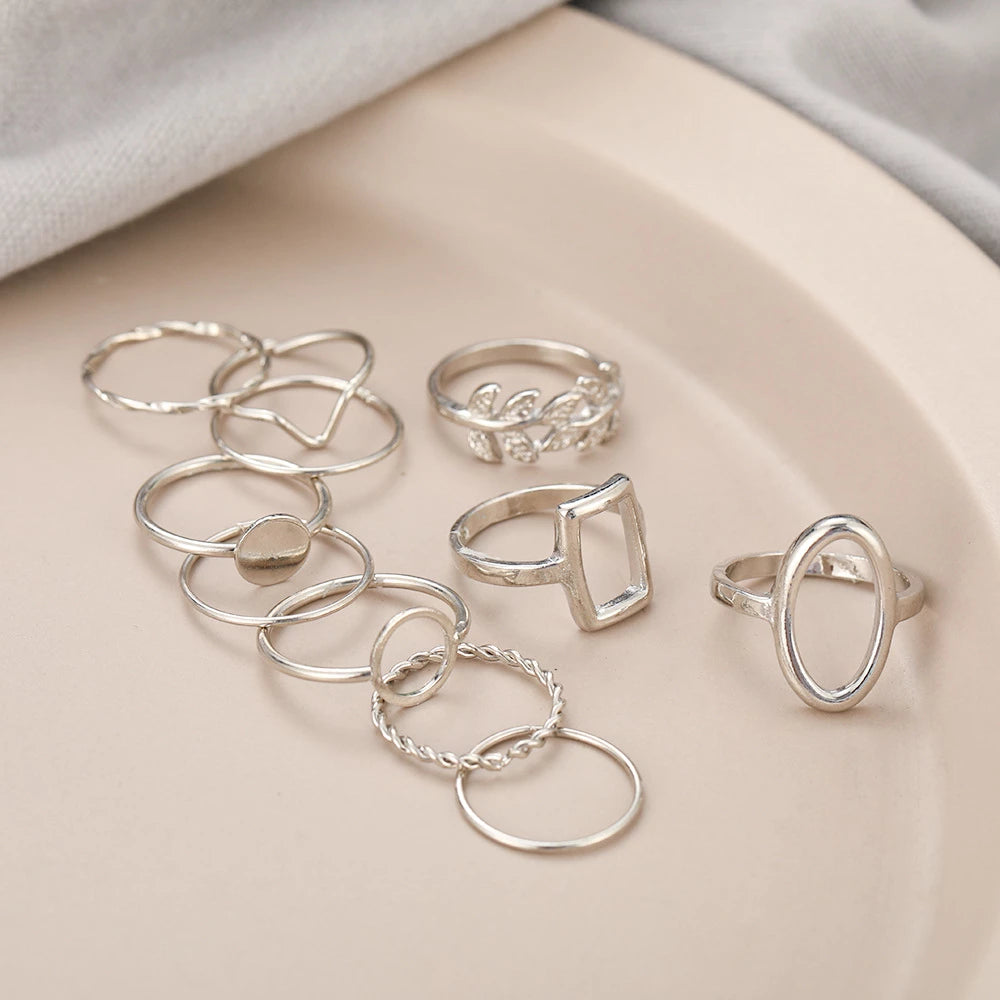 Pak 11 ringen van zilver