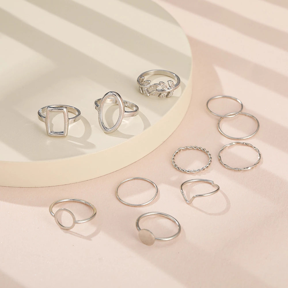 Pak 11 ringen van zilver