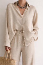 Detail shot of Katja | Damen Leinen-Set