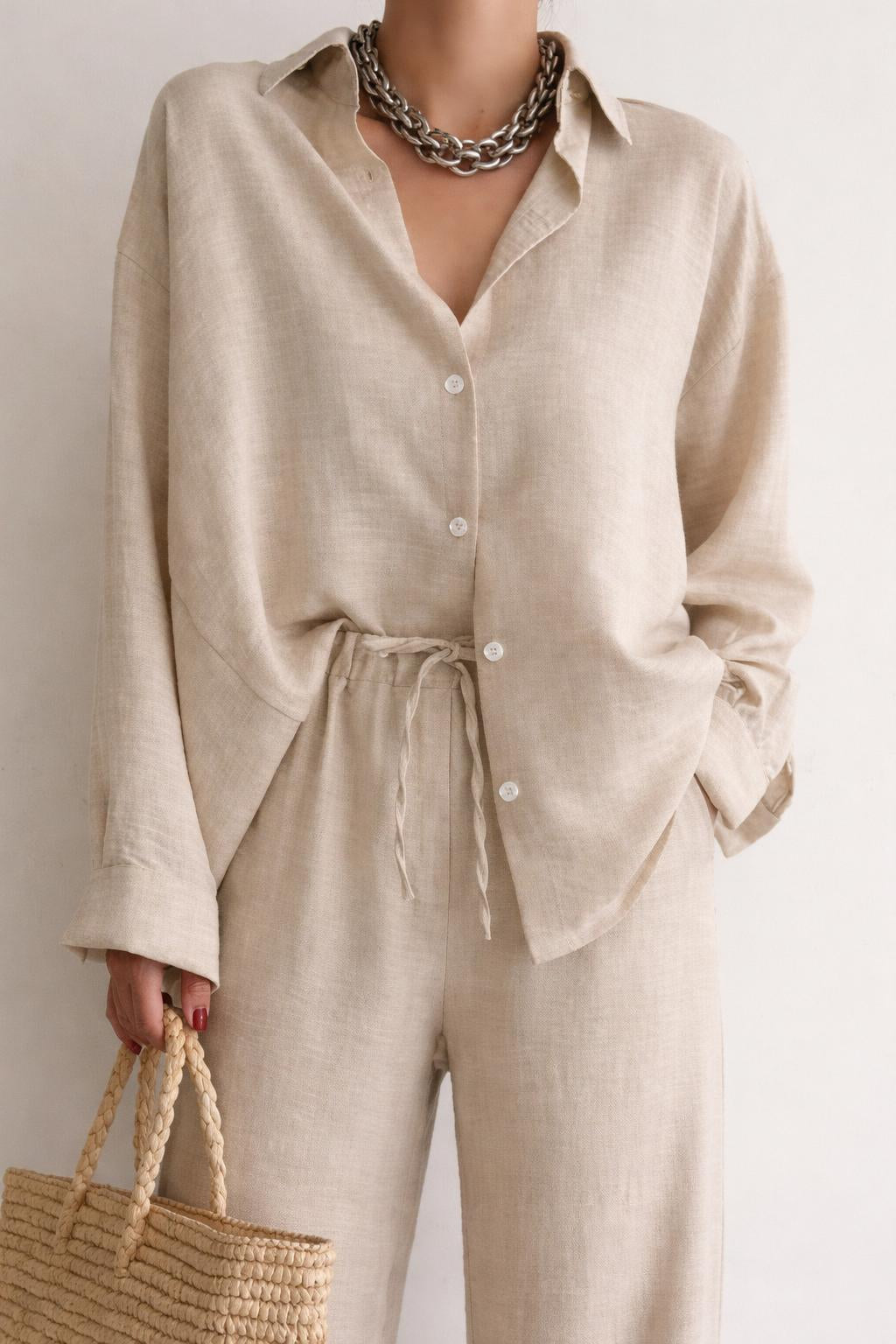Detail shot of Katja | Damen Leinen-Set