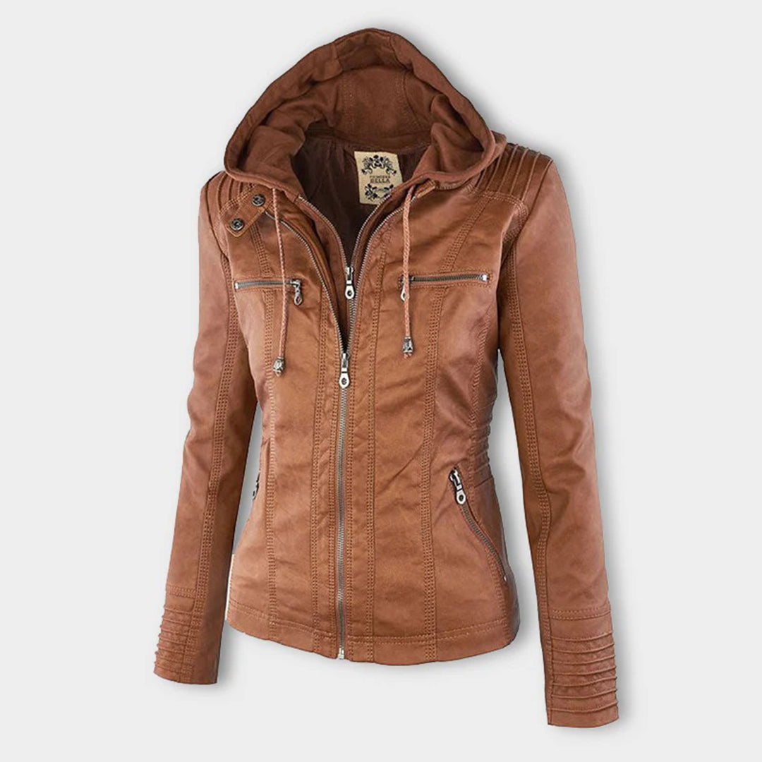 Gia - Leren bikerjack