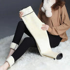 Warme winterlegging met lamswol voor dames