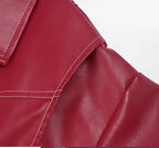 Lässige Oversized Lederjacke