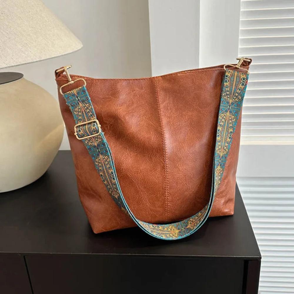 Greta - Vintage Leder-Schultertasche