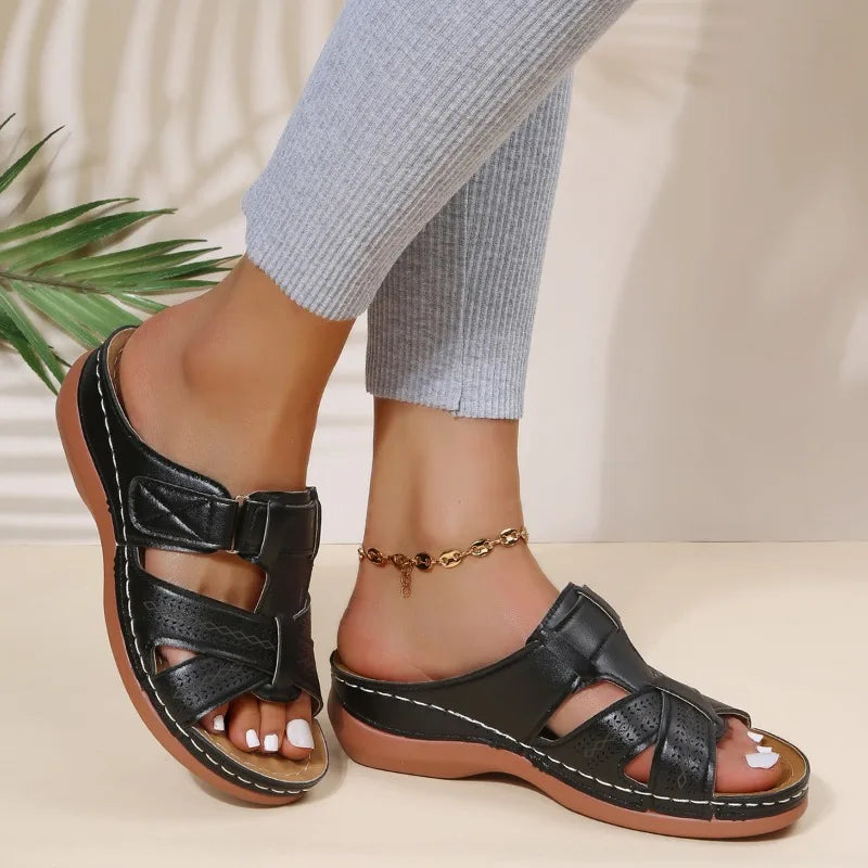 Gaia™ | Orthopädische Vintage-Keilsandalen für Damen