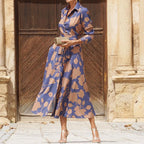 Lynn™ - Elegantes V-Ausschnitt Kleid für Damen