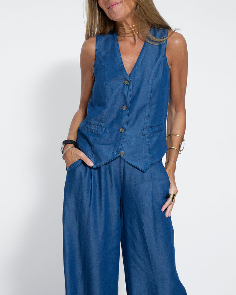 Stella | Damen Elegantes 2-teiliges Leinenset