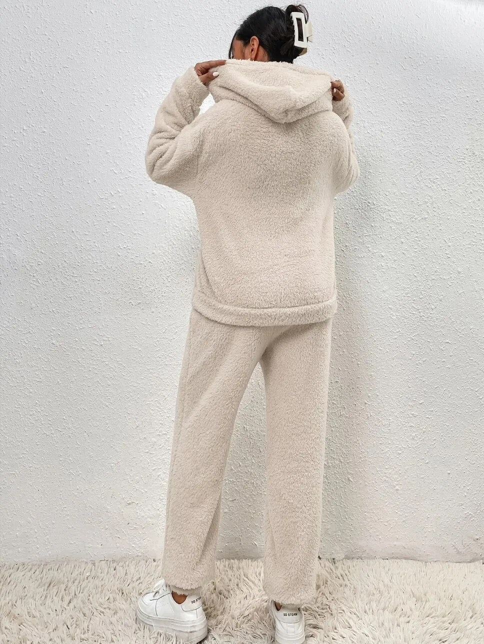 Zacht dames teddy-jumpsuit met capuchon - Zacht & Warm