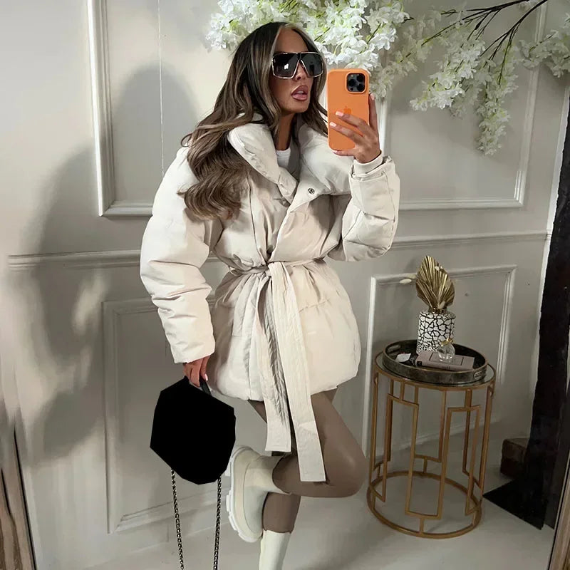 Julianna - Gesteppte Luxusjacke mit Gürtel