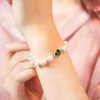 Smaragdklaver kralenarmband