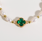 Smaragdklaver kralenarmband
