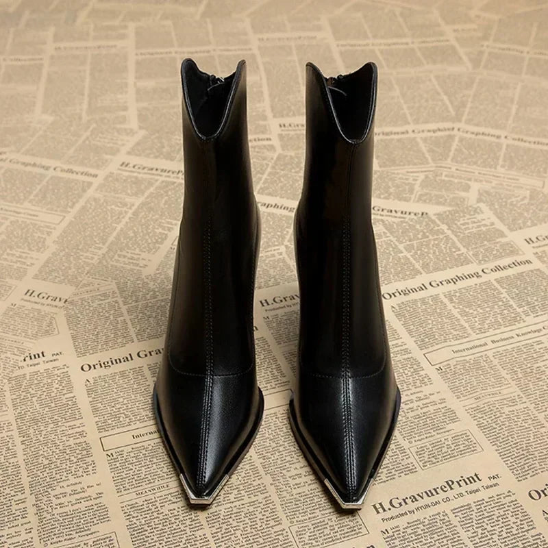 Michaela | Stiefel mit Chromspitze