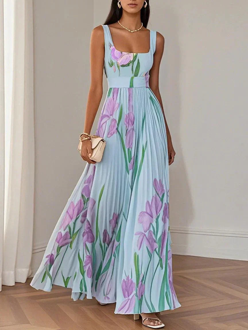 Yara™ - Maxikleid aus Plisseeschiffon
