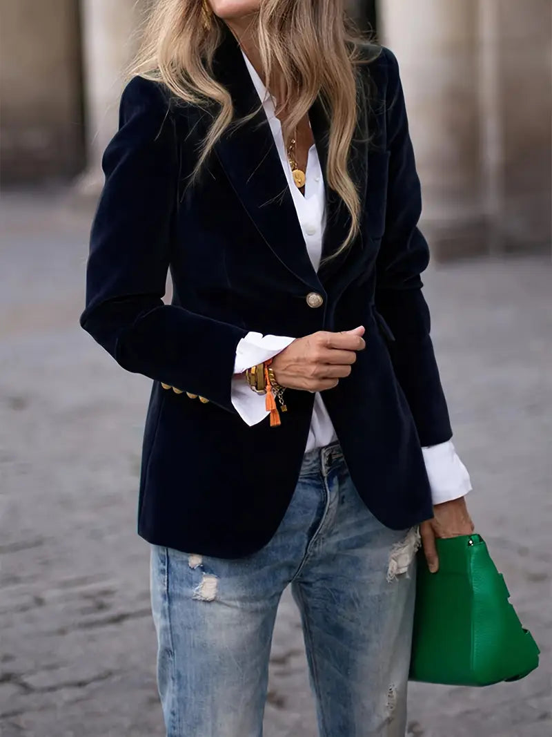 Isla - Elegante fluwelen blazer