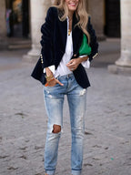 Isla - Elegante fluwelen blazer