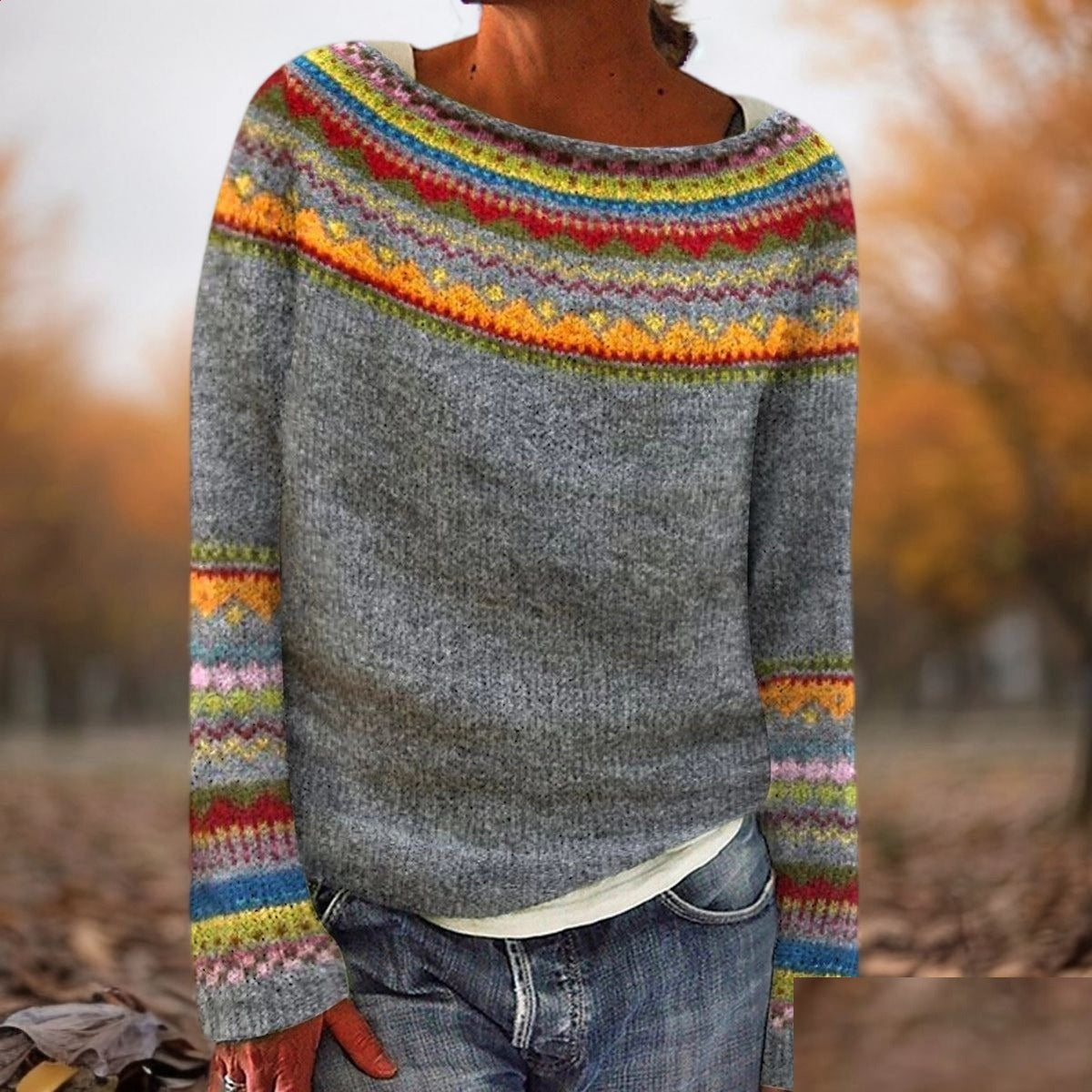 Emily - Bunter Kuschelpullover
