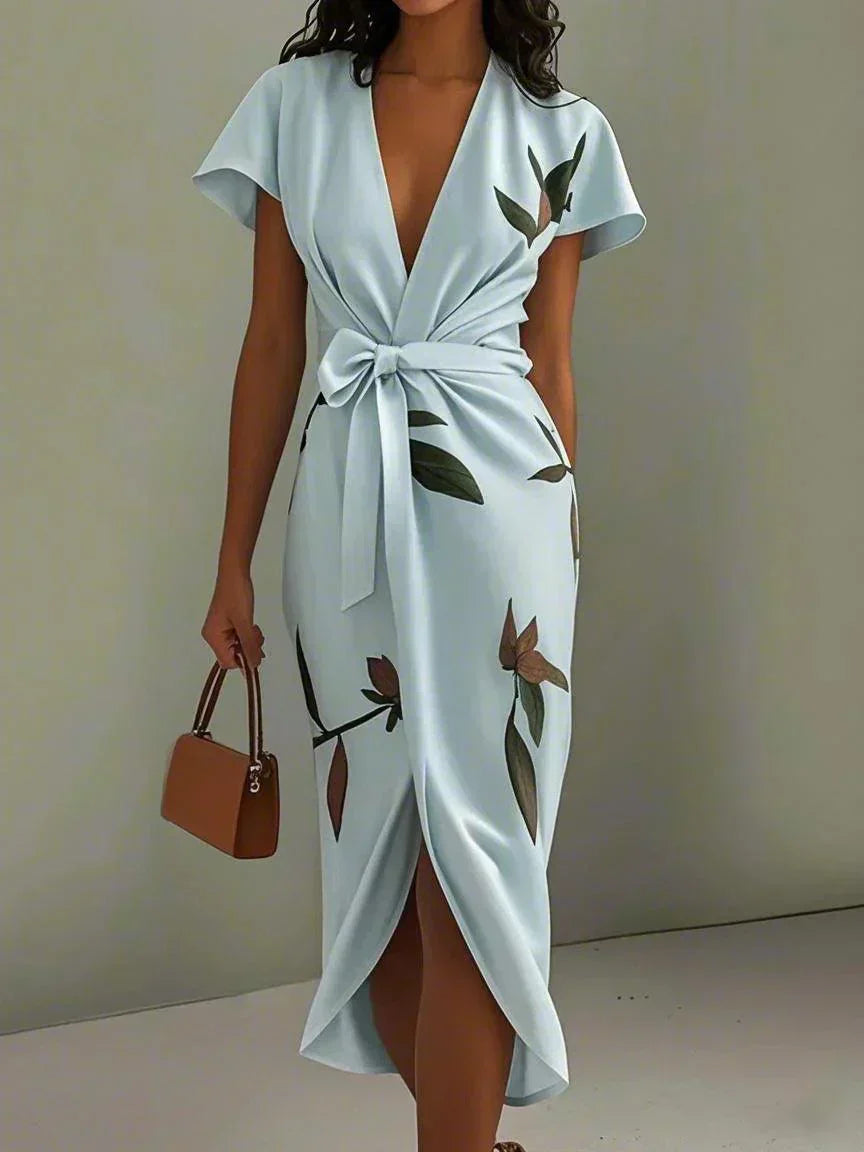 Elin™ - Elegante Wickelkleid mit Blumenmuster